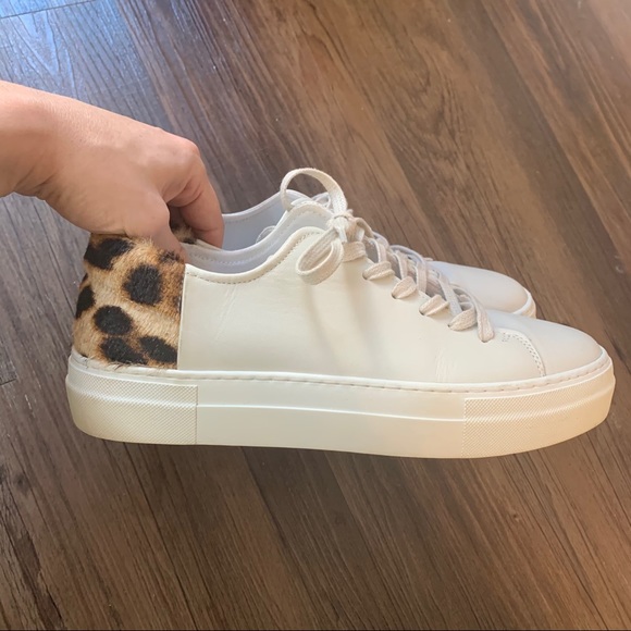 ABLE Emmy White and leopard calf hair sneaker - Picture 11 of 13
